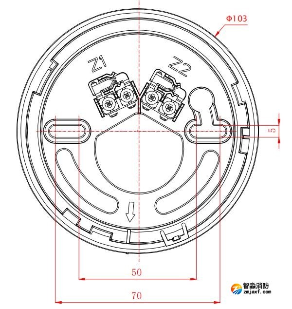 DZ-07探测器底座外形尺寸