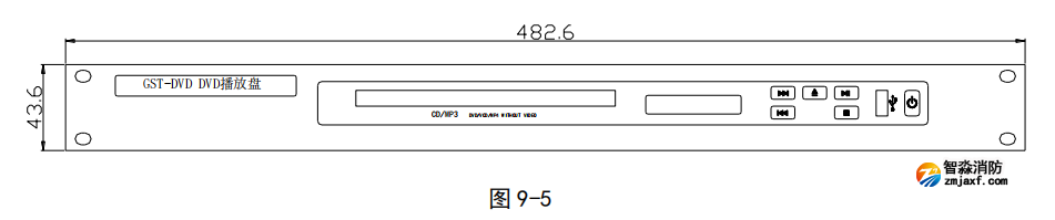 海湾GST-DVD 型 DVD 播放盘(可选配)接线安装技术 海湾GST-DVD 型 DVD 播放盘(可选配)接线安装技术