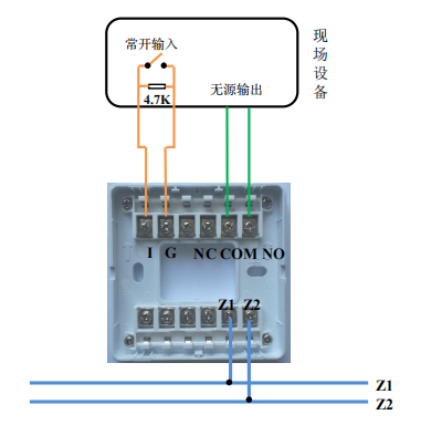 GST-LD-8361输入输出模块接线示意图