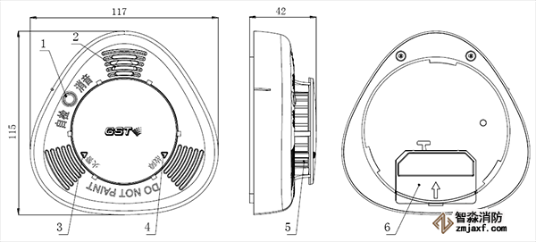 JTY-GD-GSTN101家用感烟火灾探测器结构特征